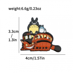 日漫卡通宫崎骏动漫角色金属徽章龙猫巴士合金胸针配饰别针装饰