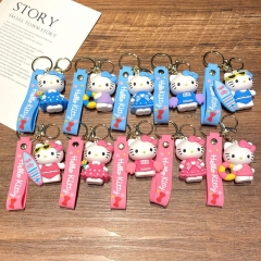 10 Styles Hello Kitty Cartoon Anime Figure Keychain