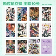 10Pcs Demon Slayer: Kimetsu no Yaiba Cartoon Anime Card