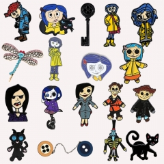 18 Styles Coraline & the Secret Door Cartoon Pin Anime Alloy Brooch