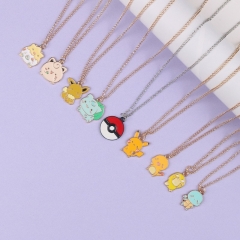 9 Styles Pokemon Pikachu Cartoon Anime Alloy necklace