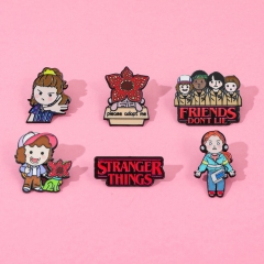 欧美卡通影视人物怪奇物语金属徽章Stranger Things合金胸针配饰