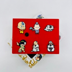 6PCS/SET Avatar: The Last Airbender Cartoon Pin Anime Alloy Brooch