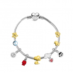 3 Styles Snoopy Cartoon DIY Anime Alloy Bracelets