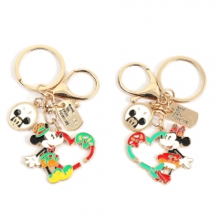 2 Styles Mickey Minnie Mouse Cartoon Anime Alloy Keychain