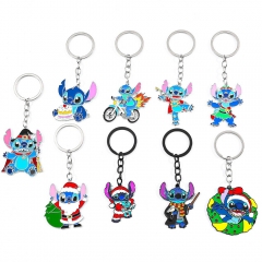 9 Styles Lilo & Stitch Cartoon Anime Alloy Keychain