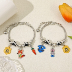 2 Styles Zootopia Cartoon DIY Anime Alloy Bracelets