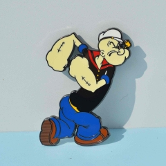60*58.6*2mm Popeye Cartoon Pin Anime Alloy Brooch