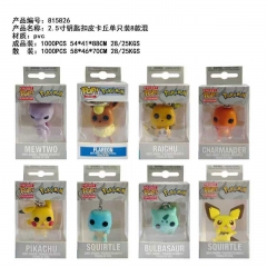 8PCS/SET Pokemon Pikachu Cartoon Anime PVC Figures Keychain