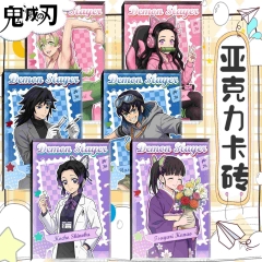18 Styles Demon Slayer: Kimetsu no Yaiba Cartoon Anime Acrylic Card Brick