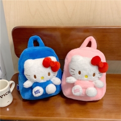 24cm 2 Styles Hello Kitty Cartoon Plush Anime Backpack Bag