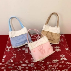 4 Styles Hello Kitty Cartoon Plush Crossbody Bag Anime Handbag