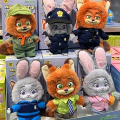 新品疯狂动物城兔子警官尼克与朱迪的成长之旅可爱毛绒公仔盲盒玩