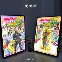 带电)JOJO创意手办冲出3D立体灯画装饰画摆件