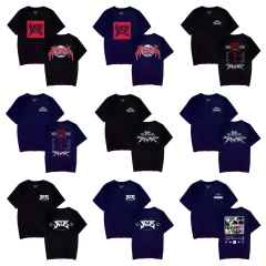 热卖卡通动漫straykids周边出口跨境印花短袖夏季T恤男女