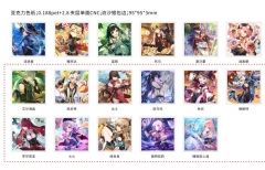 17 Styles Genshin Impact Cartoon Anime Acrylic Coloured Paper