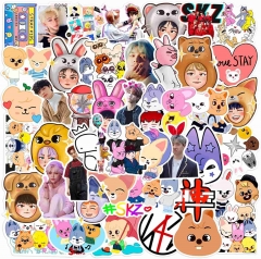 52张Straykids韩国明星贴纸男明星DIY手账贴花乙烯基防水笔记本贴