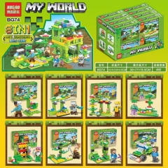 8PCS/SET Minecraft for Kids Anime Miniature Building Blocks