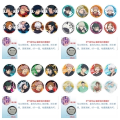 5 Styles 58mm 8PCS/SET Jujutsu Kaisen Cartoon Pin Anime Tinplate Brooch