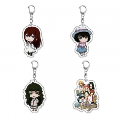 4 Styles Steins Gate Cartoon Pendant Anime Acrylic Keychain