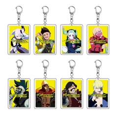 8 Styles Cyberpunk Cartoon Pendant Anime Acrylic Keychain