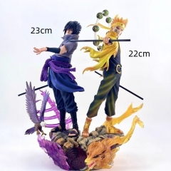 2 Styles 22/23cm Naruto Uzumaki Naruto Sarutobi Sasuke Cartoon Anime PVC Figure
