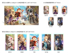 11 Styles Genshin Impac Cartoon Pin Anime Acrylic Poster