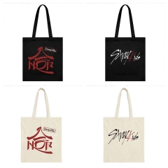 跨境Straykids新专辑HOP购物袋大容量手提袋帆布包女士单肩包