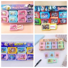 5 Styles 24PCS/SET K-Pop: Demon Hunters Capybara Cartoon Stationery Anime Eraser
