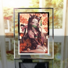 15*20CM Demon Slayer: Kimetsu no Yaiba Cartoon Anime Crystal Photo Frame