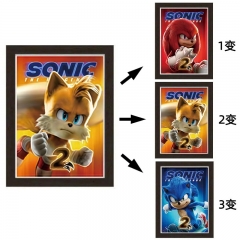 Sonic the Hedgehog Cartoon Anime 3D Poster Painting With Frame