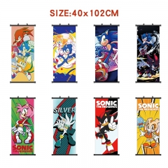 40*102cm 10 Styles Sonic the Hedgehog Cartoon Wallscrolls Waterproof Anime Wallscrolls