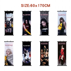 60*170cm 11 Styles K-POP BLACKPINK Cartoon Wallscrolls Waterproof Anime Wallscrolls