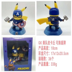 18cm Pokemon Pikachu Cartoon Anime PVC Figure Toy Doll