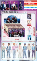 4寸防弹少年团系列公仔12只盲盒展示盒