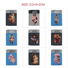 10 Styles Toilet-Bound Hanako-kun Cartoon Canvas Purse Anime Short Wallet