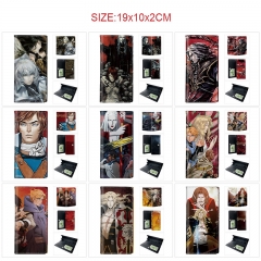 10 Styles Castlevania Cartoon PU Purse Anime Long Wallet