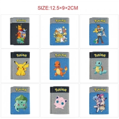11 Styles Pokemon Cartoon Canvas Purse Anime Short Wallet