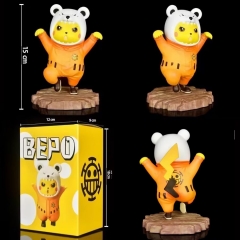 15cm One Piece Bepo Cospaly Pokemon Picachu Cartoon Character Model Toy Anime PVC Figure