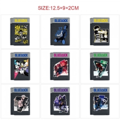 10 Styles Blue Lock Cartoon Canvas Purse Anime Short Wallet