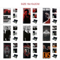 美国金属核乐队Bad Omens 10款 长款pu皮革三折钱包