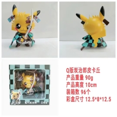 Q Version Demon Slayer: Kimetsu no Yaiba Kamado Tanjirou COS Pikachu Collection Cartoon Charactor Cosplay Anime PVC Figure