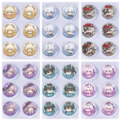 39 Styles 25MM 6PCS/SET Honkai: Star Rail Cartoon Pin Anime Tinplate Brooch