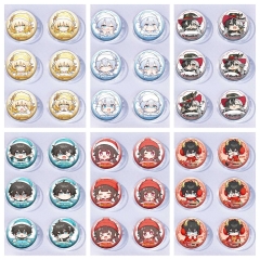 45 Styles 25MM 6PCS/SET Honkai: Star Rail Cartoon Pin Anime Tinplate Brooch