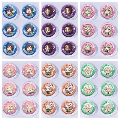 36 Styles 25MM 6PCS/SET Demon Slayer: Kimetsu no Yaiba Cartoon Pin Anime Tinplate Brooch