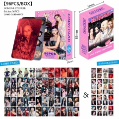 2 Styles 96PCS/SET K-POP BLACKPINK Cartoon Anime LOMO Card