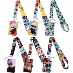 9 Styles Jujutsu Kaisen Cartoon Anime Phone Strap Lanyard Card Holder