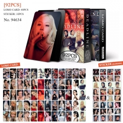 92PCS K-POP BLACKPINK Cartoon Anime Lomo Card