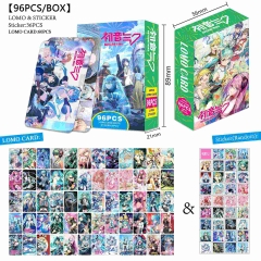跨境热销96张（初音未来）动漫周边贺卡贴纸明信片Lomo卡