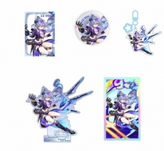 5 Styles Honkai: Star Rail Cartoon Pin Anime Acrylic Poster